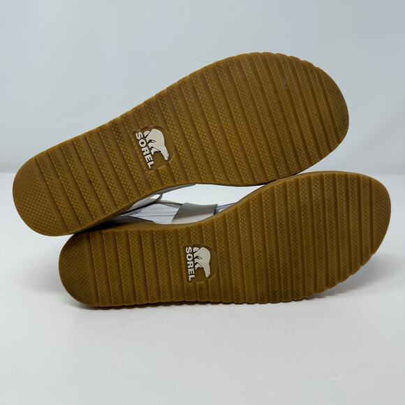 Sorel Ella Sandal Women's 9 Tan Off-White Summer Flats Gladiator Sandals Casual - Picture 4 of 9